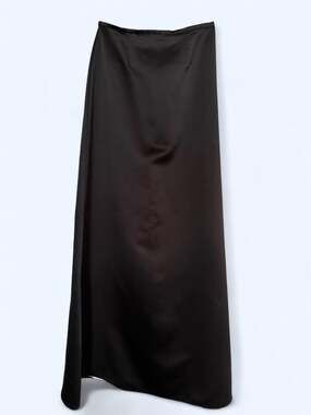VTG Alfred Angelo Black Satin Maxi Formal Skirt 5/6 Fits Modern XS S Prom